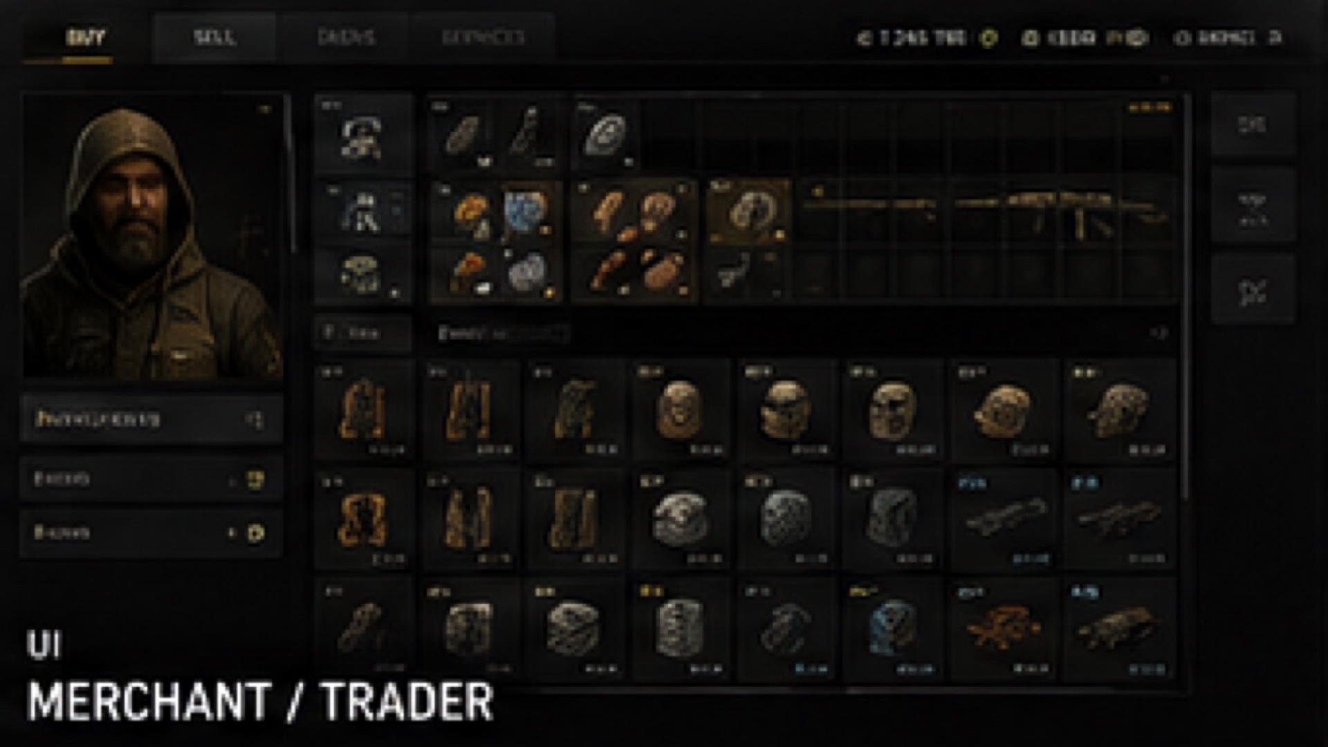 Merchant trader screen