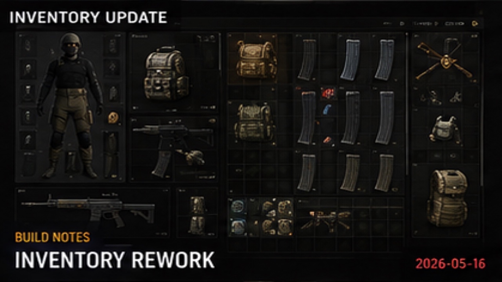 Tactical inventory interface screen